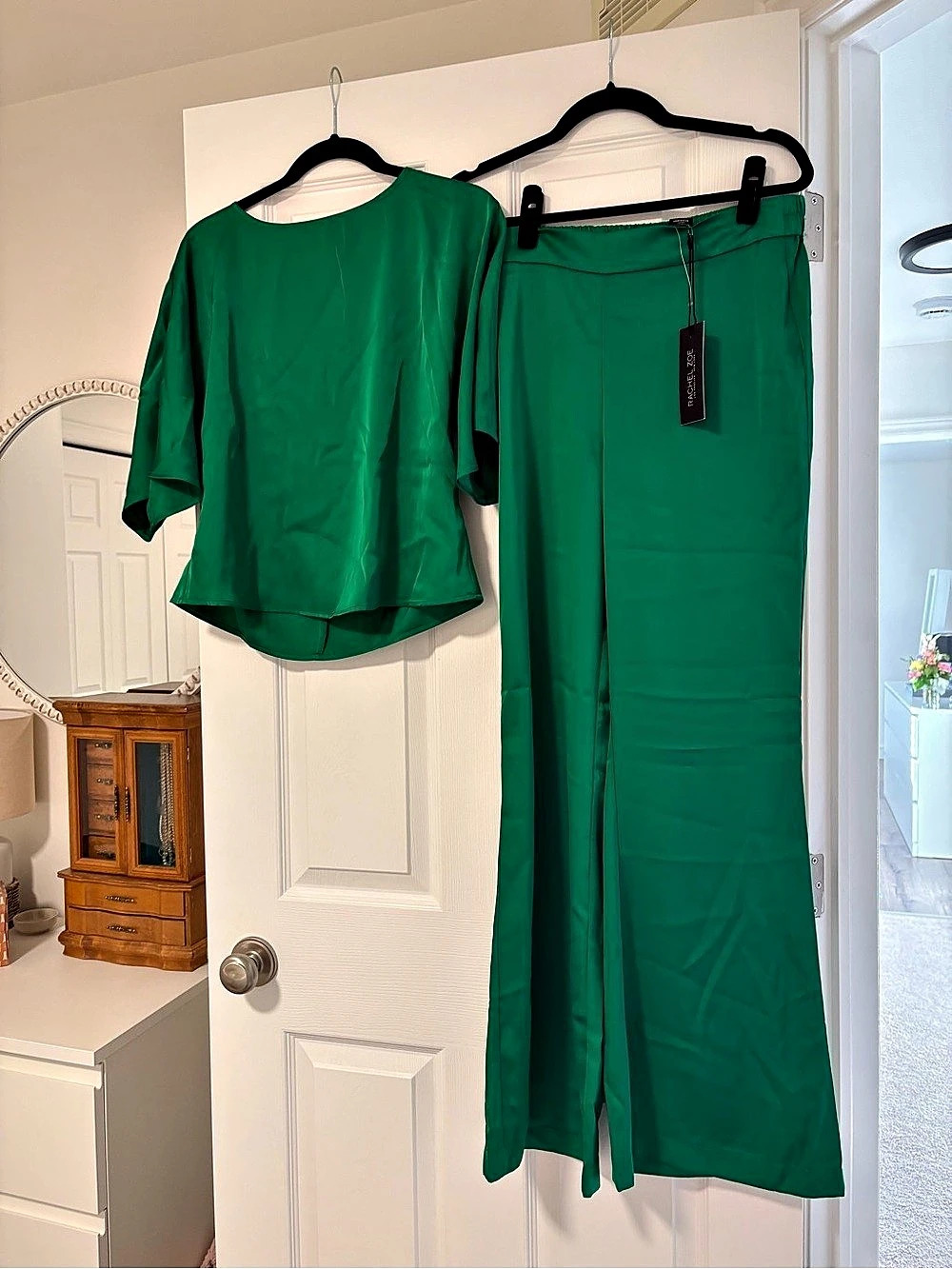 Rachel Zoe Green Wide Leg Set Size Small NWT